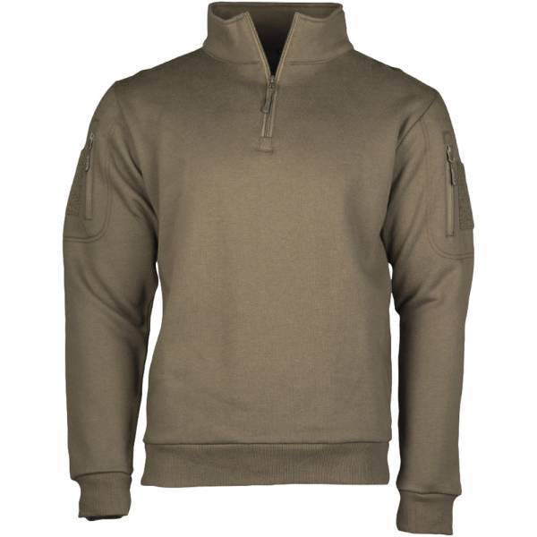 Mil-Tec Tactical Sweatshirt mit Zipper ranger green (Größe 3XL)