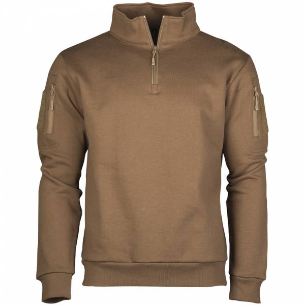Mil-Tec Tactical Sweatshirt mit Zipper dark coyote (Größe L)