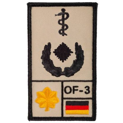 Café Viereck Rank Patch Oberstabsarzt oliv