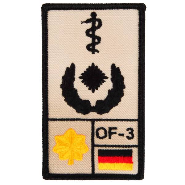 Café Viereck Rank Patch Oberstabsarzt sand