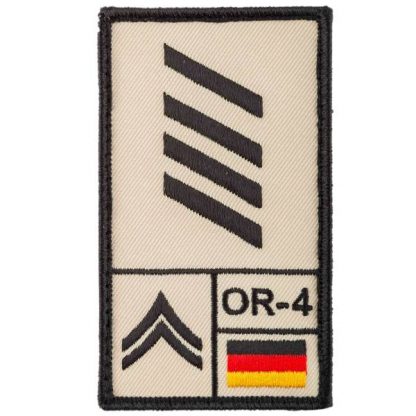 Café Viereck Rank Patch Stabsgefreiter rechte Seite sand