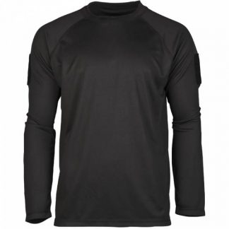 Mil-Tec Tactical Quick Dry Langarmshirt schwarz (Größe XXL)