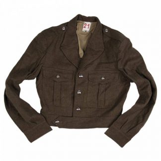 FranzÃ¶sische Jacke IKE Wolltuch oliv gebraucht (GrÃ¶ÃŸe 22)