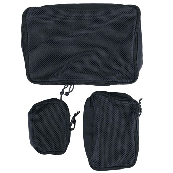 Mil-Tec Netz Pouch Set 3-teilig schwarz