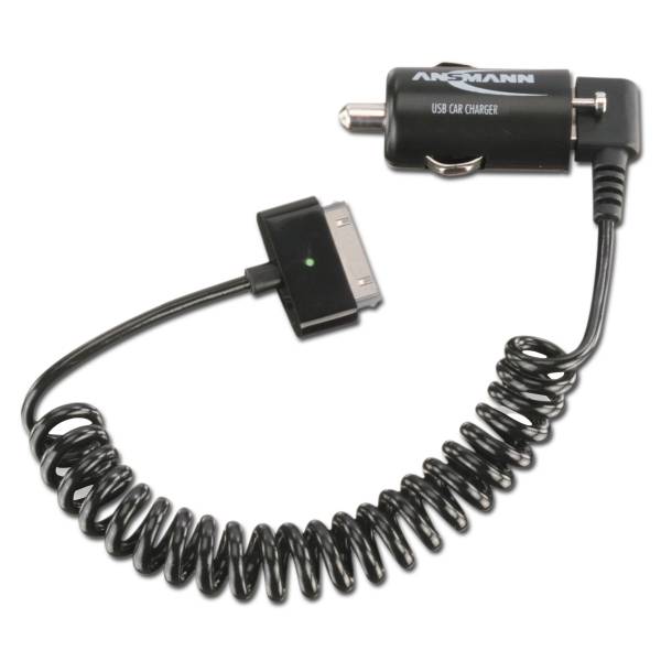 USB Kfz-Ladegerät & Apple®-Spiralkabel Ansmann 2.1A