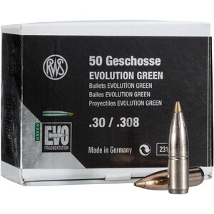 Geschosse .308 9g/139grs Evo Green