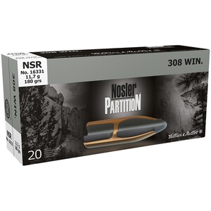 .308 Winchester Nosler Partition 180 grs.