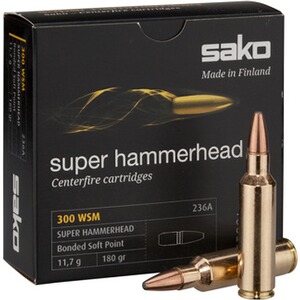 .300 WSM Super-Hammerhead SP 180 grs.