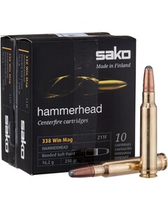 .338 Win. Mag. Hammerhead SP 250 grs.