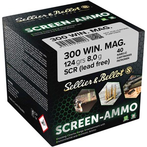 .300 Win. Mag. Screen-Ammo SCR Zink 8,0g/124grs
