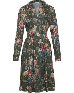 Viskose-Kleid mit Blumenprint