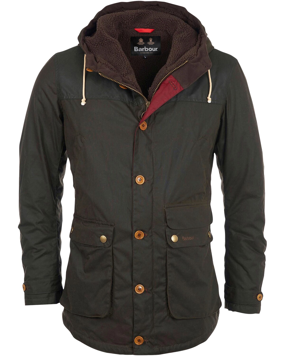 Barbour Wachsparka Game Parka Wax Oliv (Größe: M)