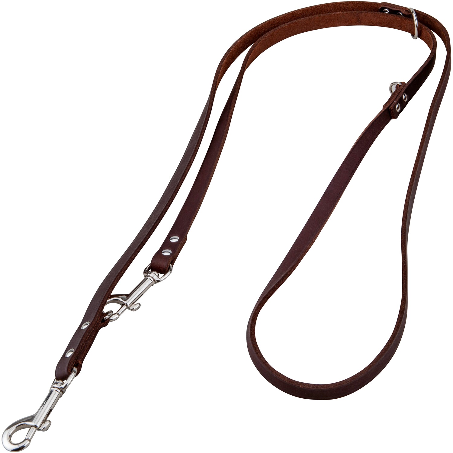 Heim Führleine Soft – 3-fach verstellbar Breite 14 mm, Länge 2,40 m, Farbe Braun