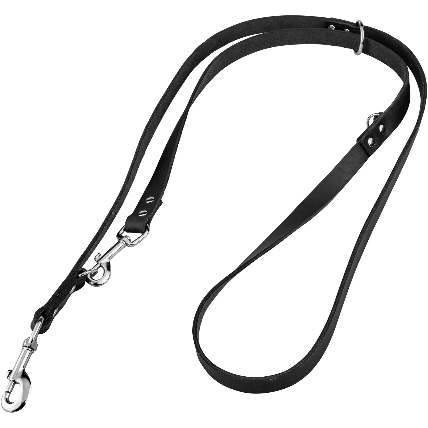 Heim Führleine Soft – 3-fach verstellbar Breite 20 mm, Länge 2,40 m, Farbe Schwarz