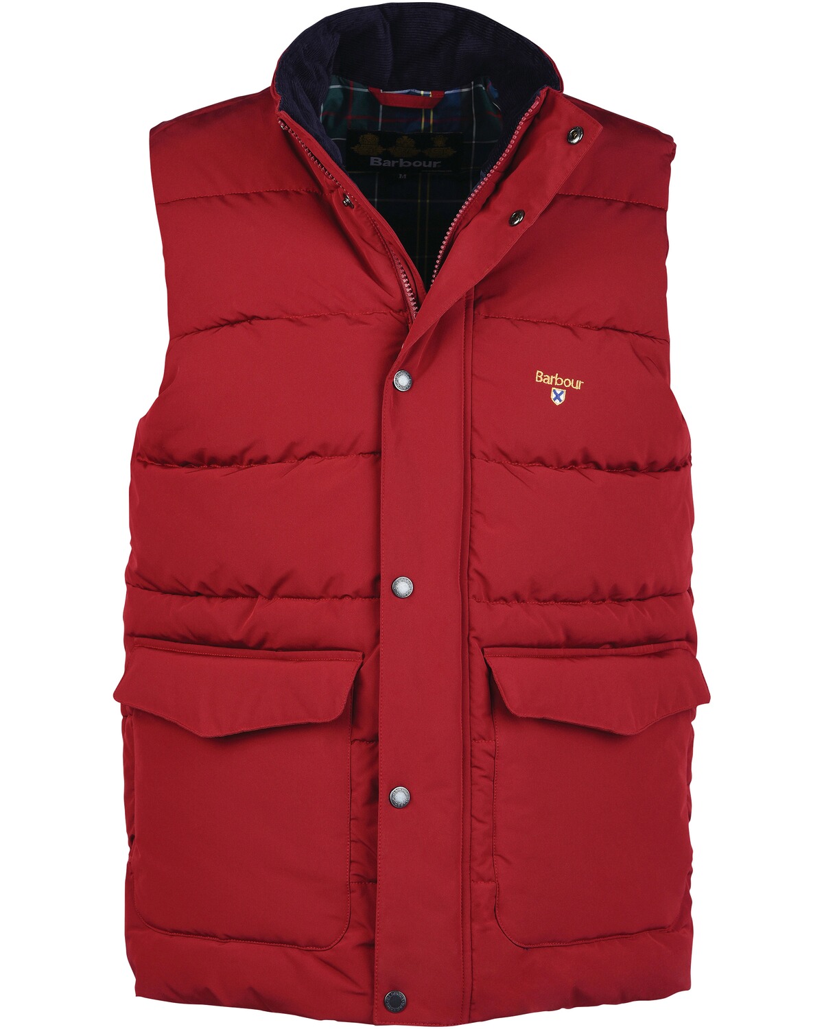 Barbour Steppweste Riley Biking Red/Ivy Tartan (Größe: S)