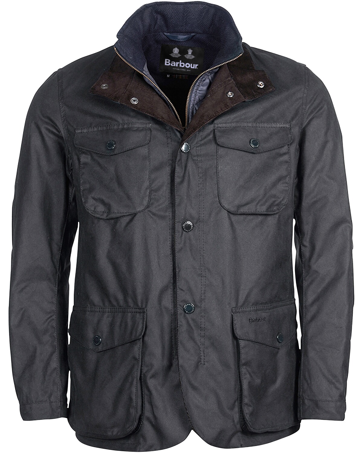 Barbour Wachsjacke Ogston Navy (Größe: L)