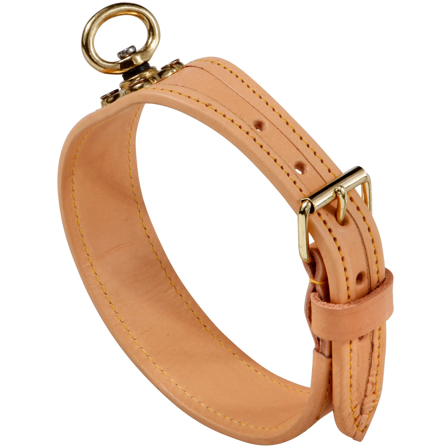 Heim Schweißhalsung – natur mit eingeschlagenen Kanten, Länge 45 cm, Breite 35 mm