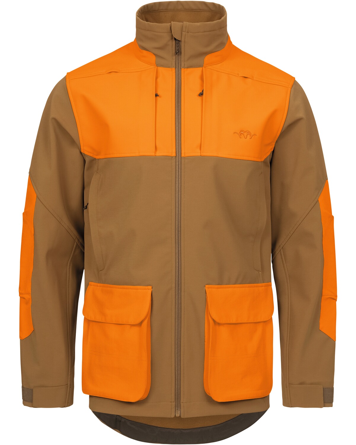 Blaser Outfits Softshelljacke Tackle Rubber Brown/Blaze Orange (Größe: L)