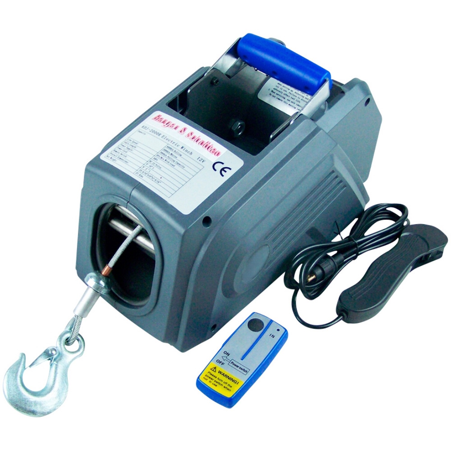 Berger & Schröter Auto-Seilwinde Lasten bis 2700 kg – Gewicht  ca. 13 kg