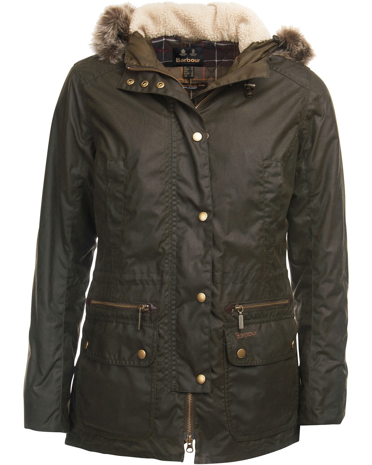 Barbour Wachsparka Kelsall Oliv/Classic (Größe: 10)