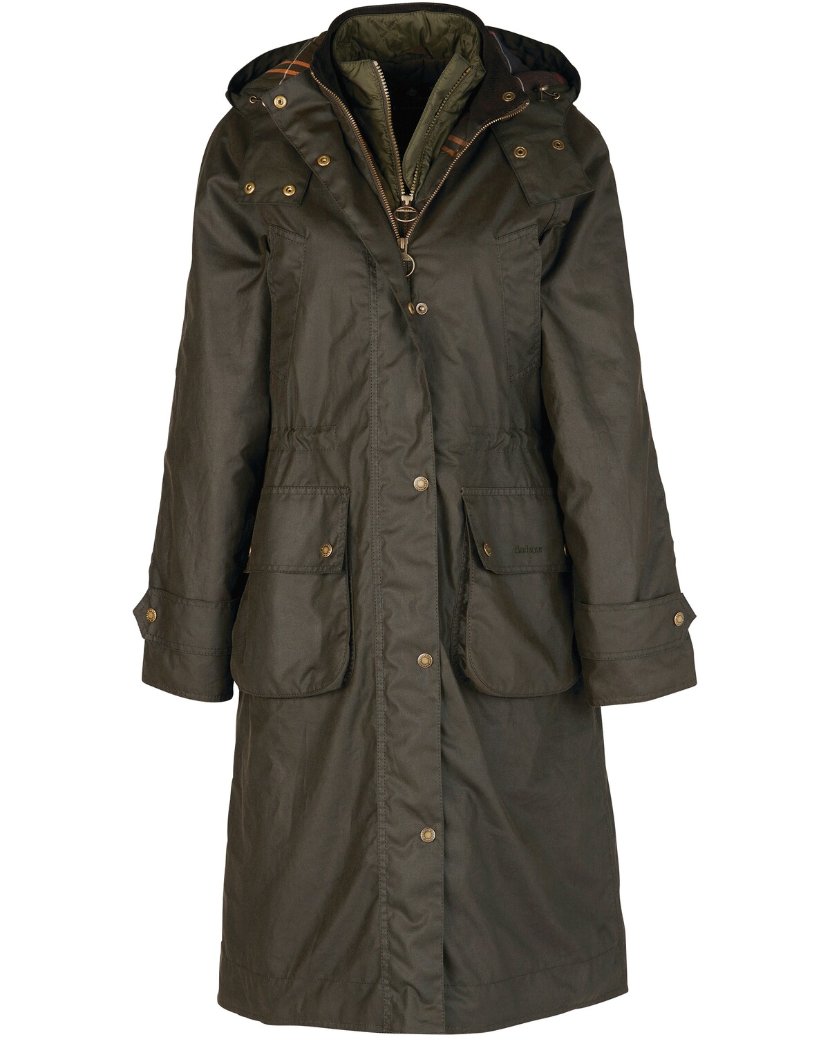 Barbour Wachsmantel Long Cannich Oliv (Größe: 10)