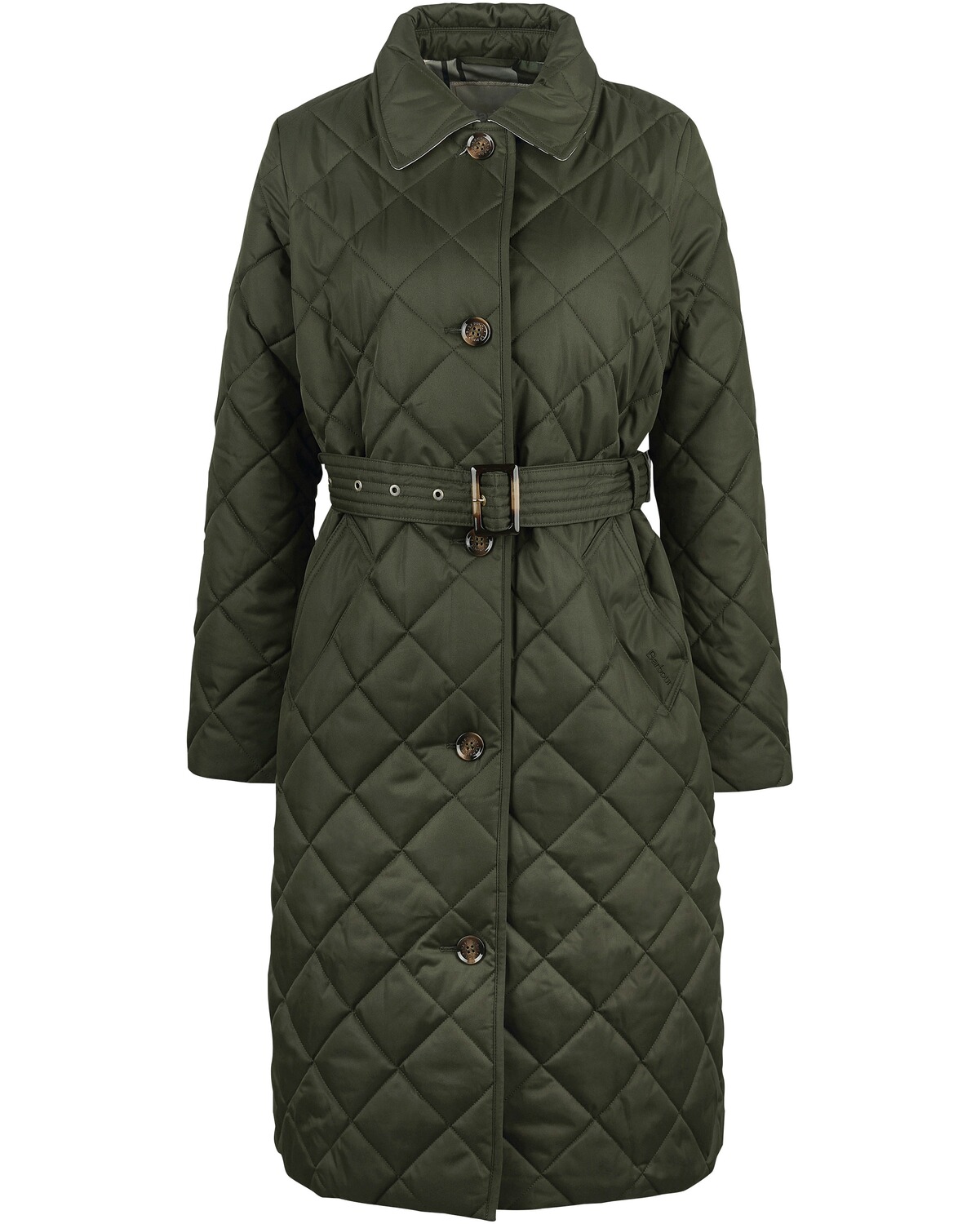 Barbour Steppmantel Cordelia Quilt Sage/Ancient Poplar Tartan (Größe: 16)