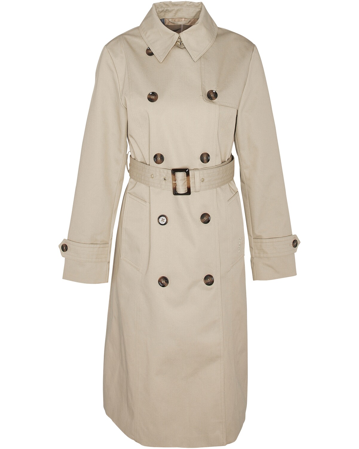 Barbour Trenchcoat Greta Lt Fawn/Primrose Hessian (Größe: 16)