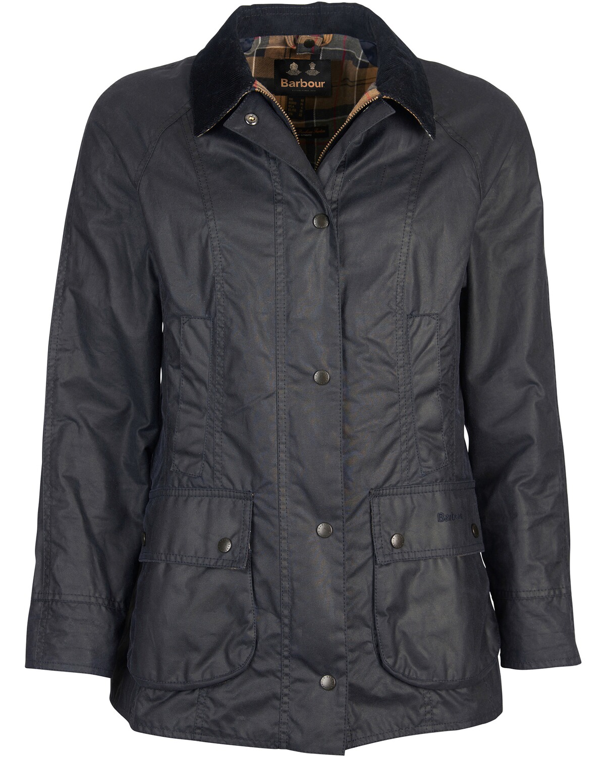 Barbour Wachsjacke Beadnell Navy (Größe: 10)