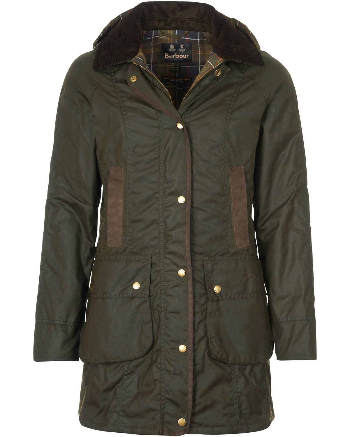 Barbour Wachsjacke Bower Oliv/Classic (Größe: 10)