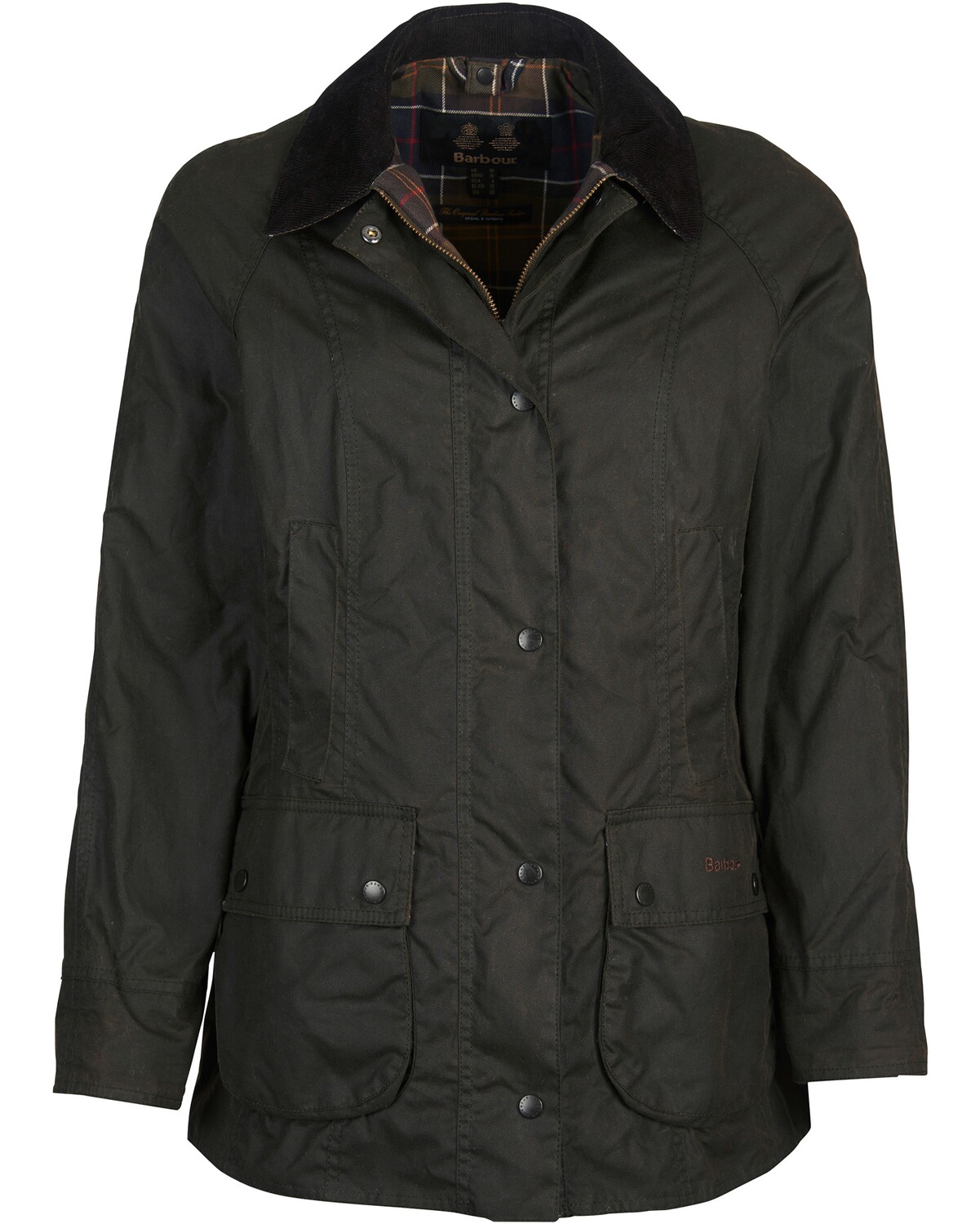 Barbour Wachsjacke Classic Beadnell Oliv (Größe: 10)
