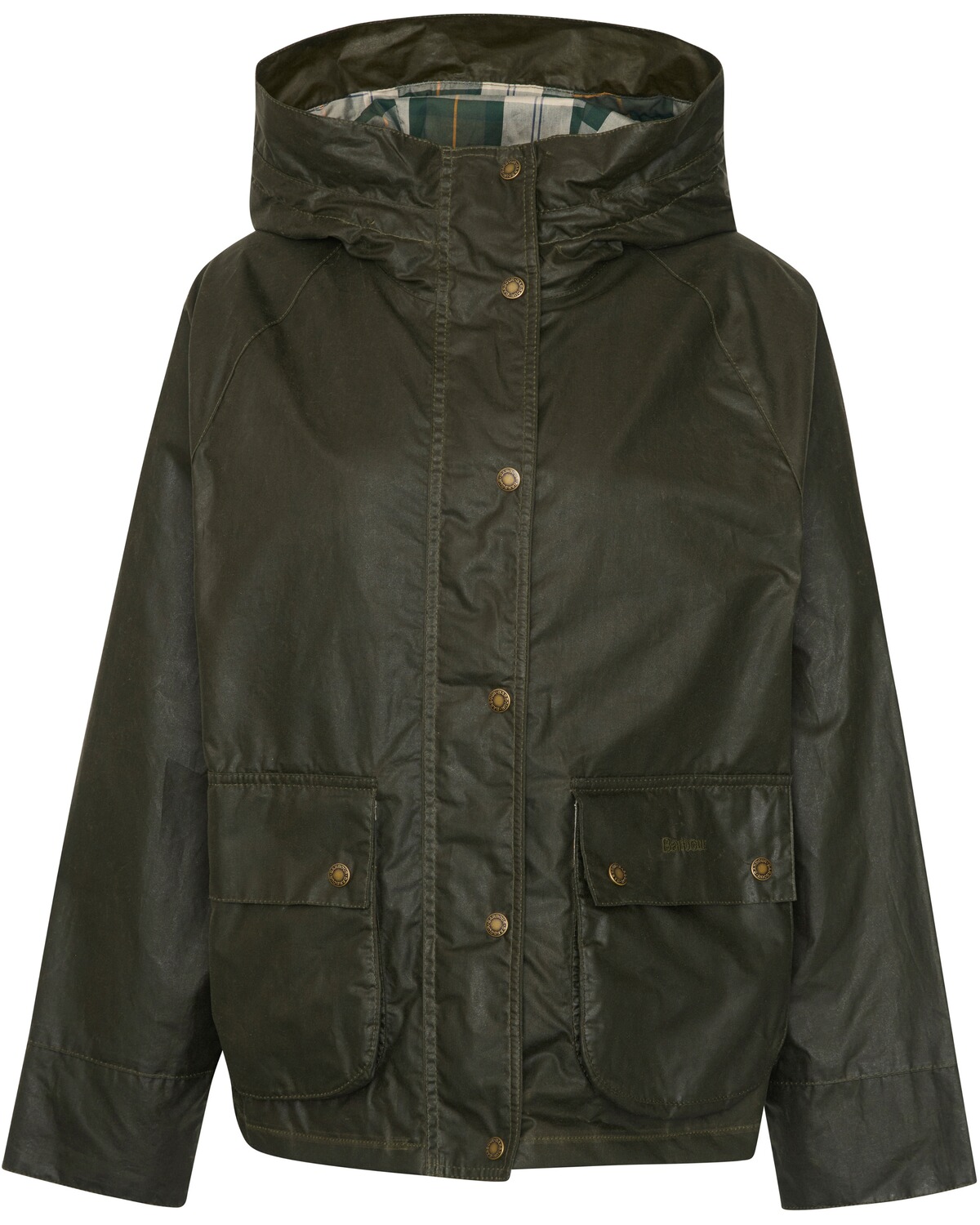 Barbour Wachsjacke Hollies Archive Olive/Ancient Tartan (Größe: 10)