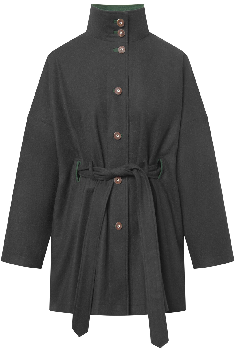 FELICITAS Loden Cape-Jacke Anthrazit (Größe: L/XL)