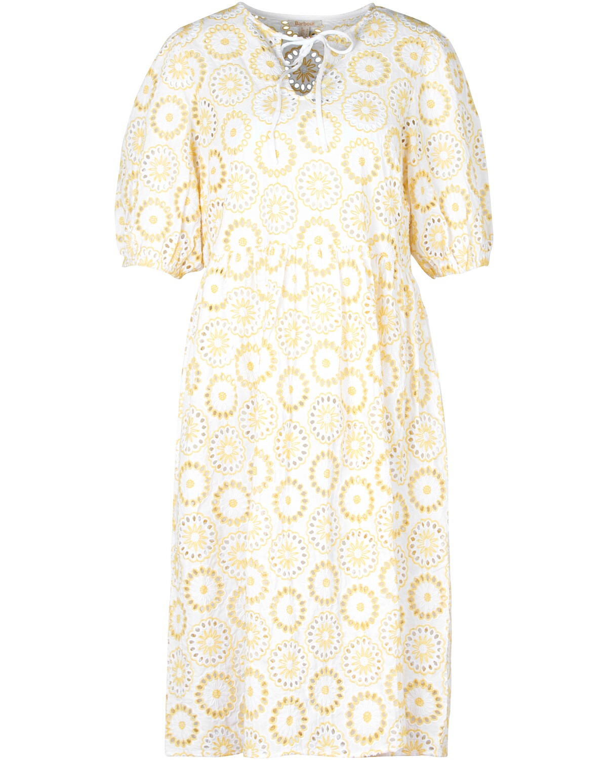 Barbour Stickkleid Edis White/Sunrise Yellow (Größe: 10)