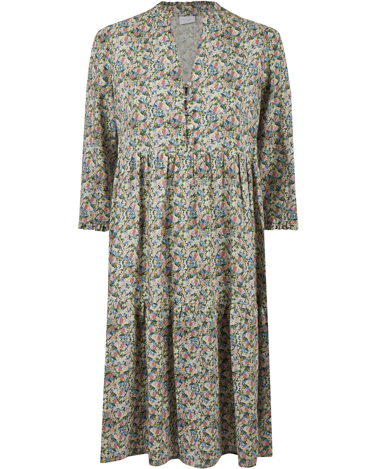 FELICITAS Midikleid Kamilla mit Allover-Blumenmuster Blau (Größe: 42)