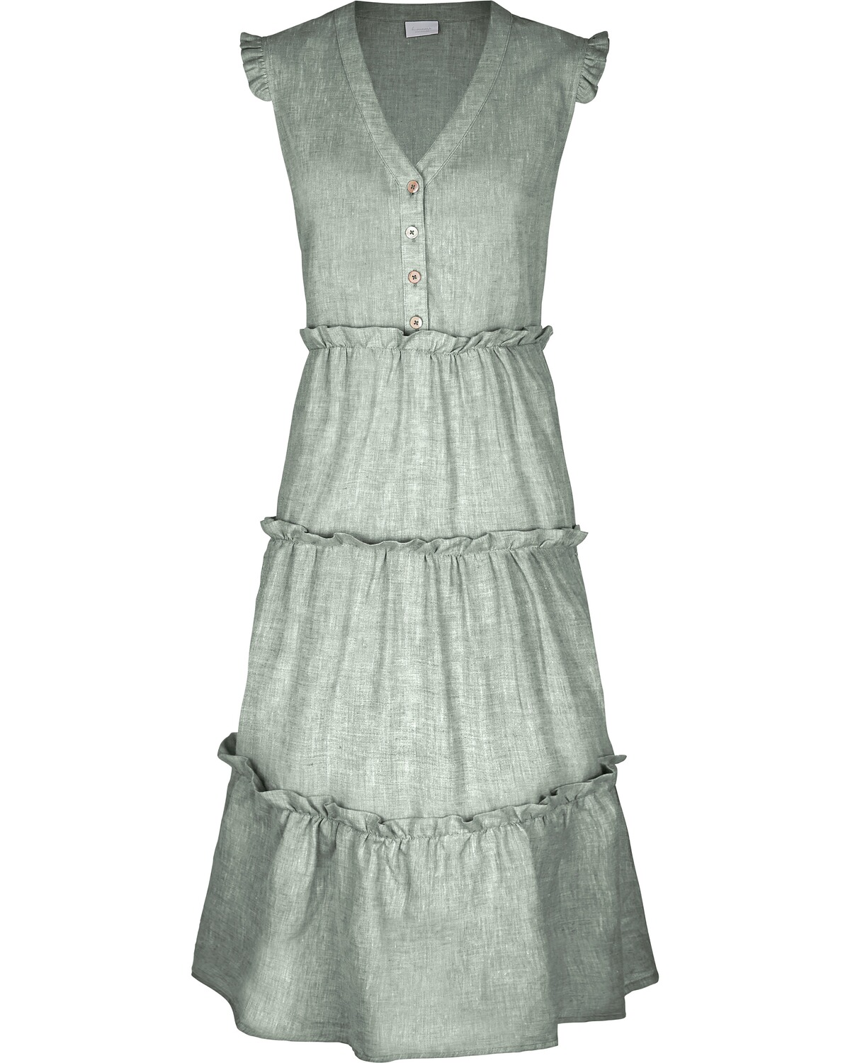 FELICITAS Maxi-Leinenkleid Klea Helloliv (Größe: 34)