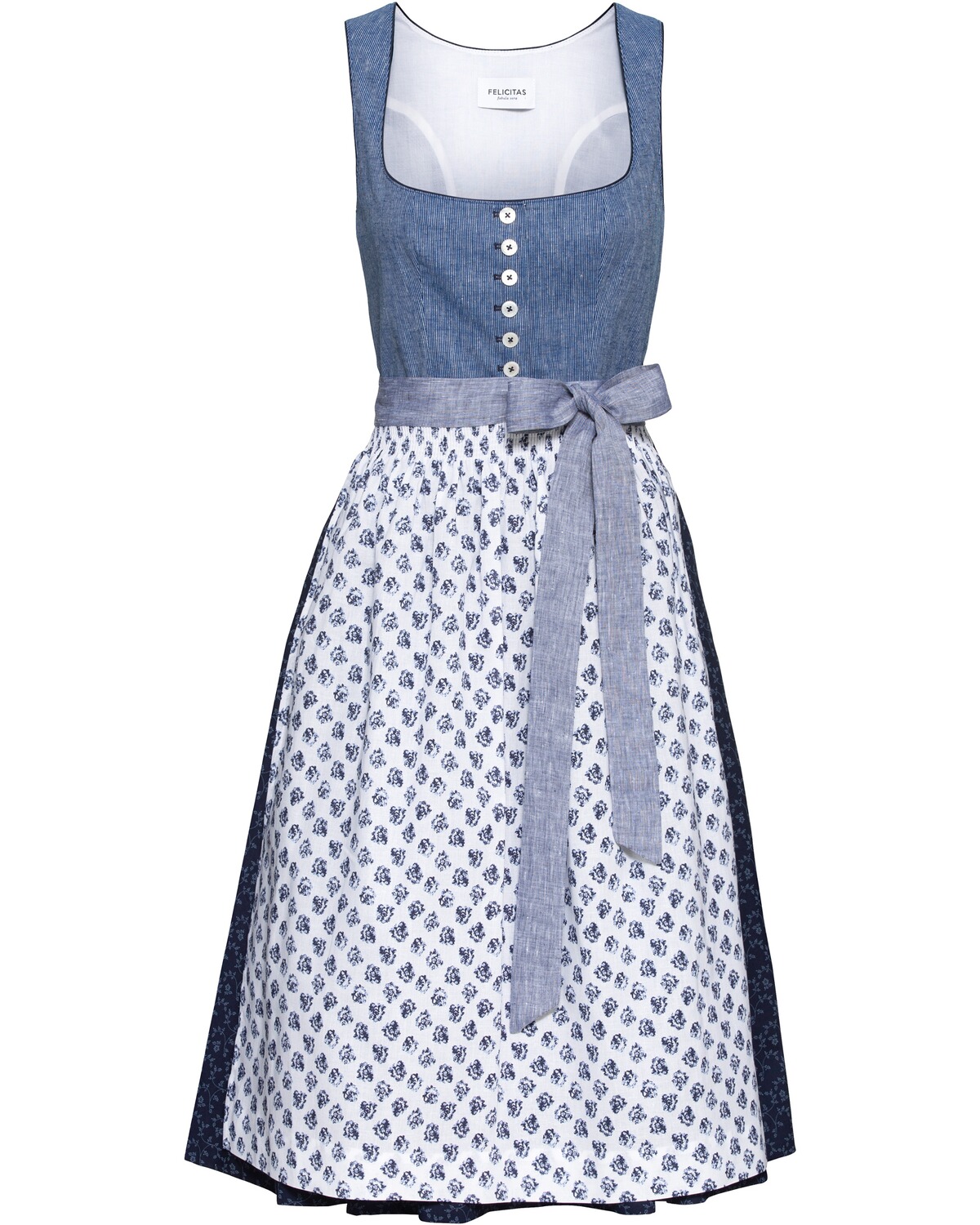 FELICITAS Dirndl Dorothea-1 Sally-1 Marine/Weiß (Größe: 42)