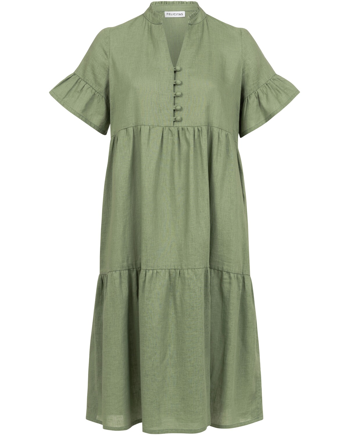 FELICITAS Stufenkleid Kamelia Oliv (Größe: 36)
