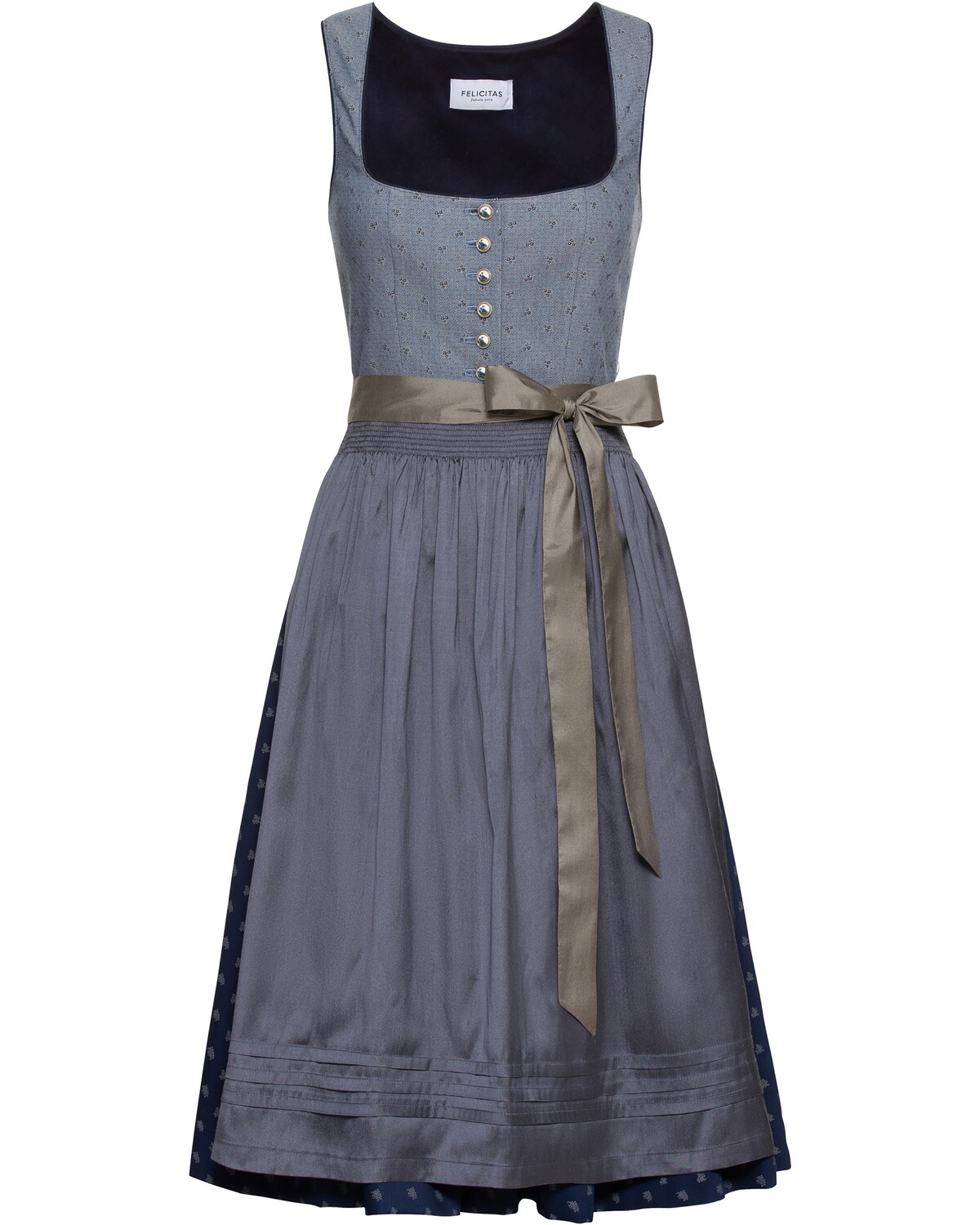 FELICITAS Dirndl Dorothea Rauchblau (Größe: 34)