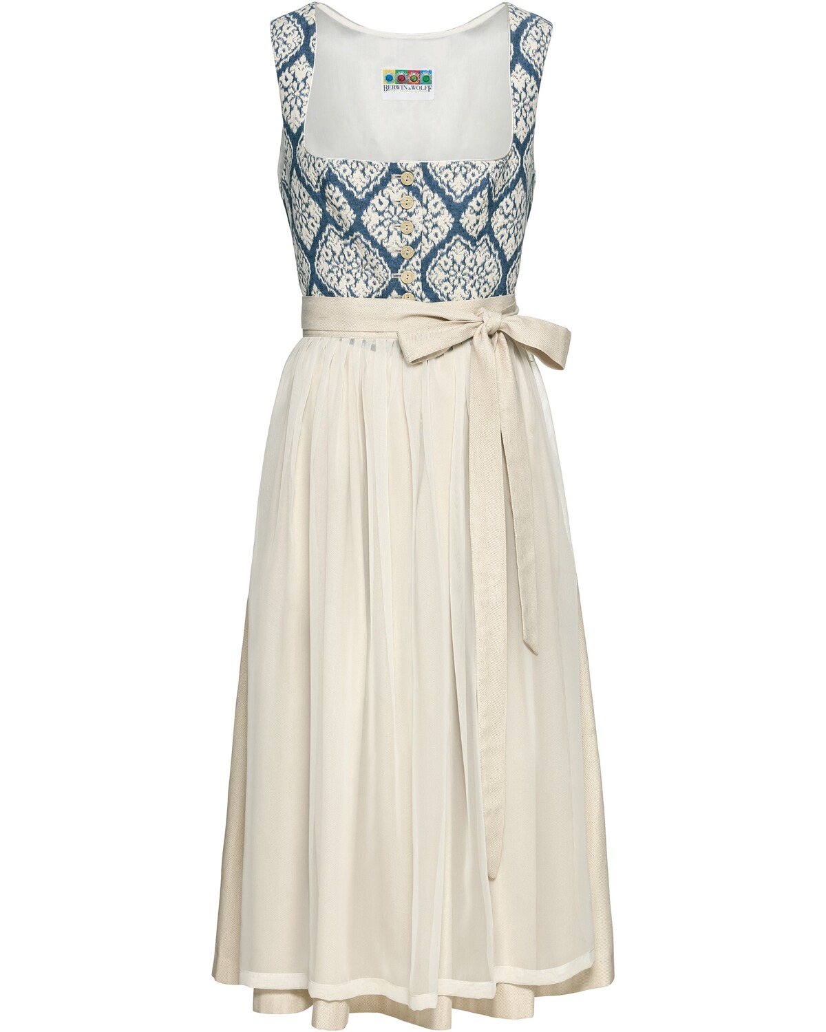 Berwin & Wolff Dirndl Dunkelblau/Ecru (Größe: 40)