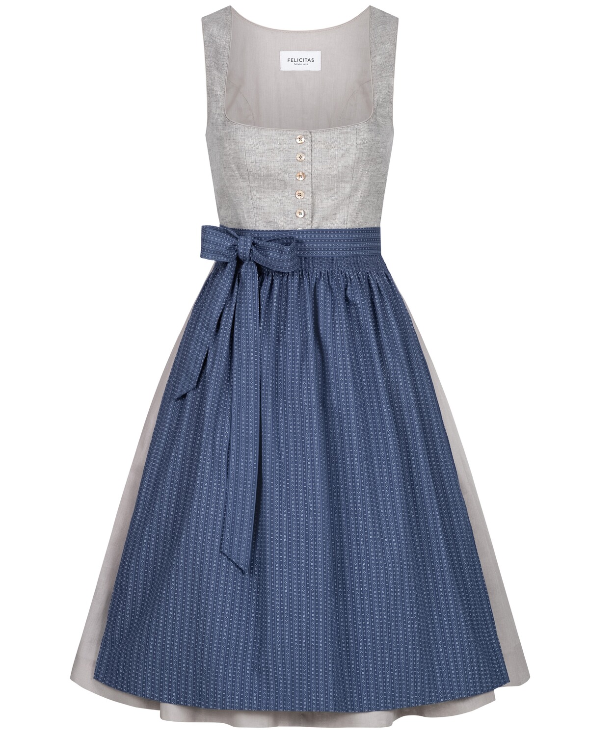 FELICITAS Dirndl Romina Asche/Rauchblau (Größe: 36)