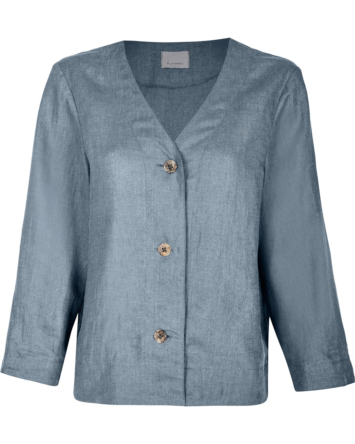 FELICITAS Leinenblusenjacke Jette Rauchblau (Größe: L)