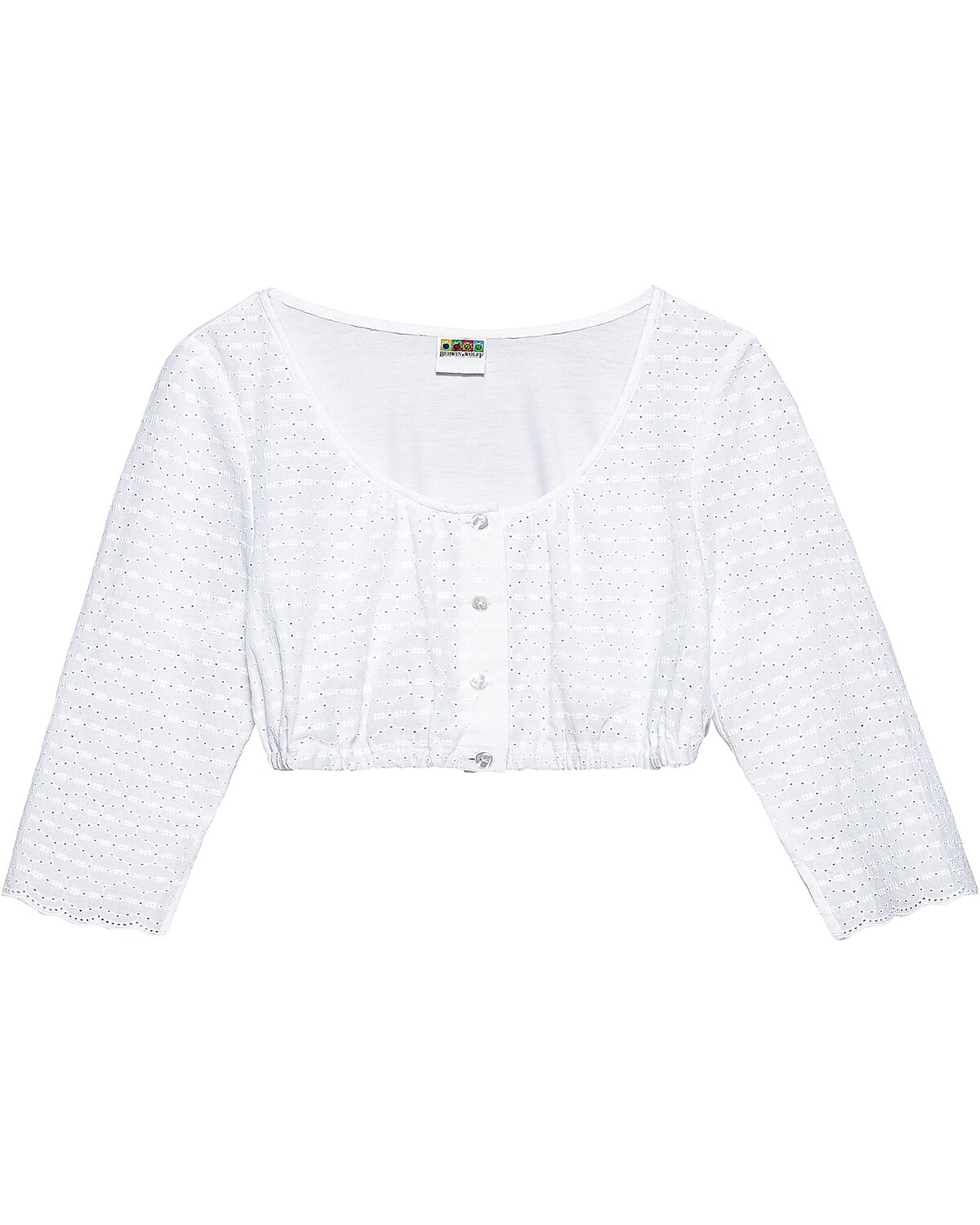 Berwin & Wolff Dirndlbluse mit Loch-Stickerei Weiß (Größe: 36)