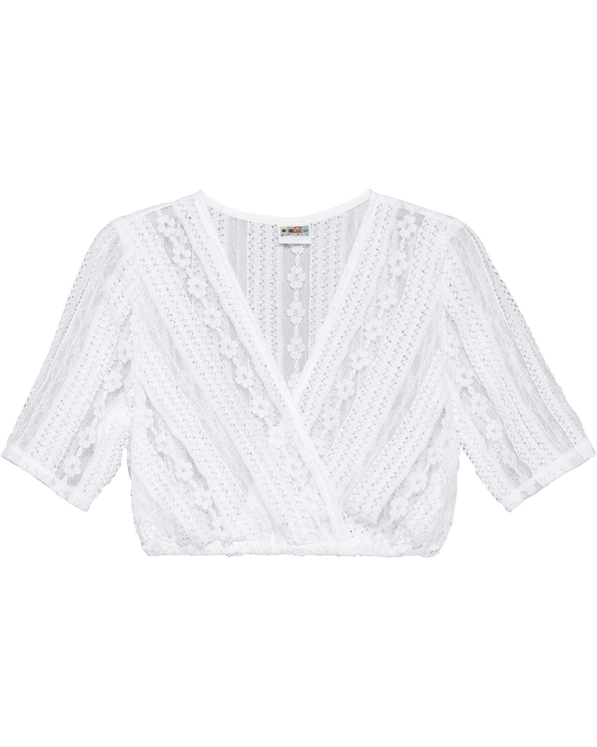 Berwin & Wolff Kurzarm V-Dirndlbluse Weiß (Größe: 40)