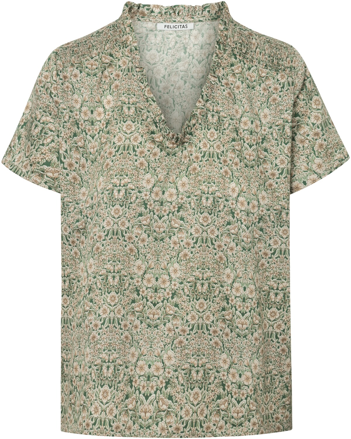 FELICITAS Bluse Bernadette Tanne/Rose (Größe: L)