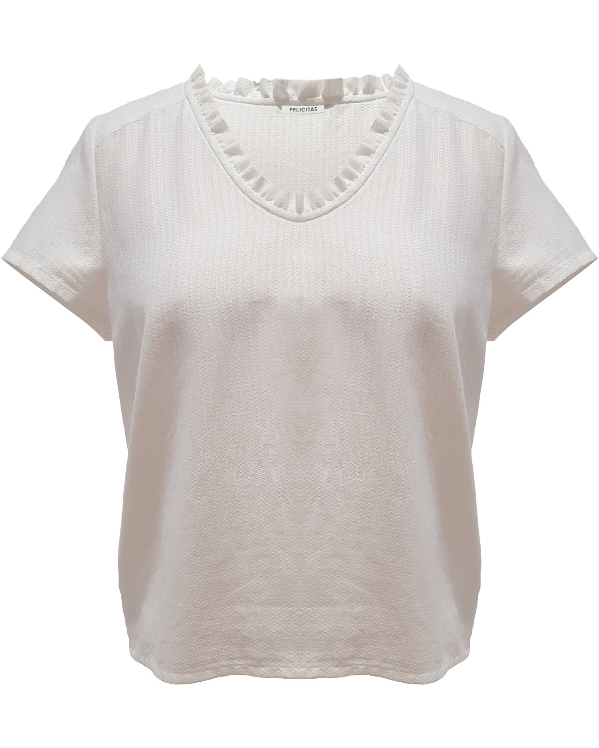 FELICITAS Halbarm-Bluse Bernadette Ecru (Größe: L)