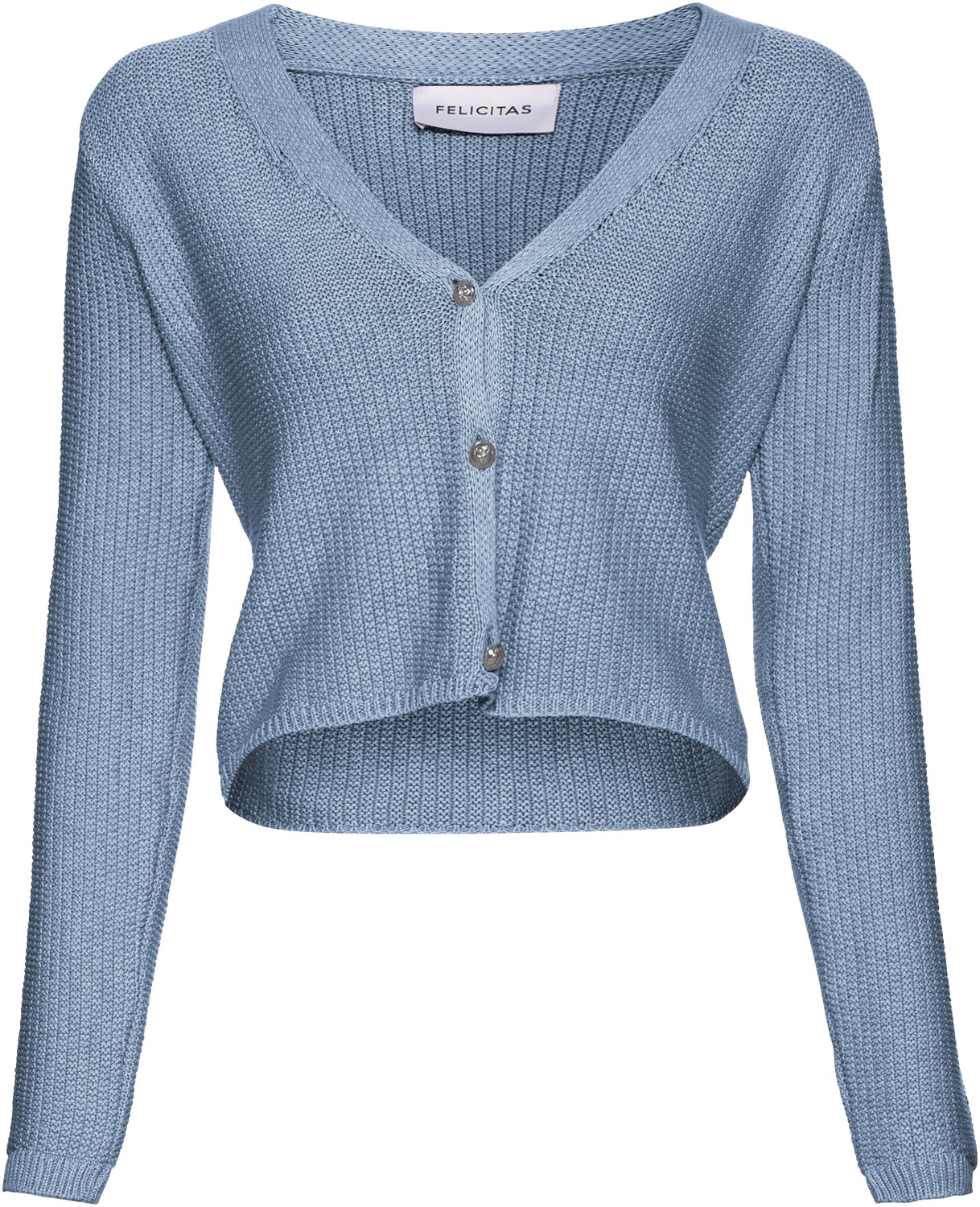 FELICITAS Kurzer V-Cardigan Claudia Hellblau (Größe: XL)