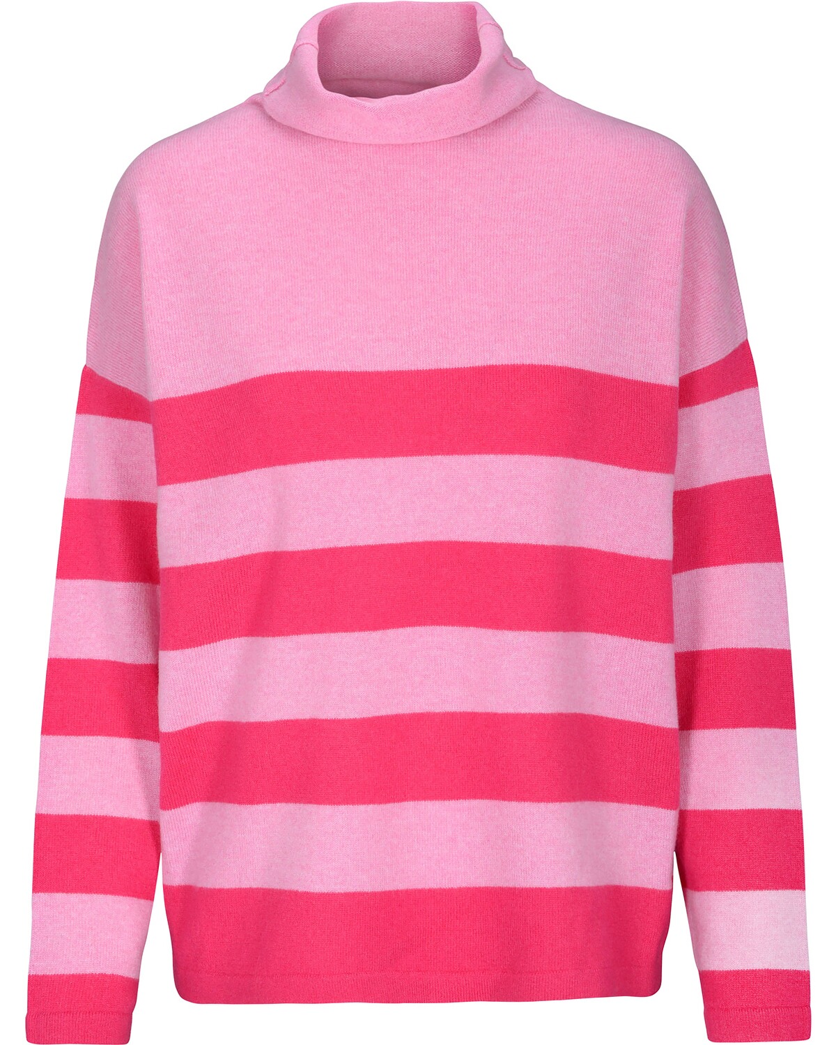 In Linea Kaschmir Ringel-Pullover Pink (Größe: 42)