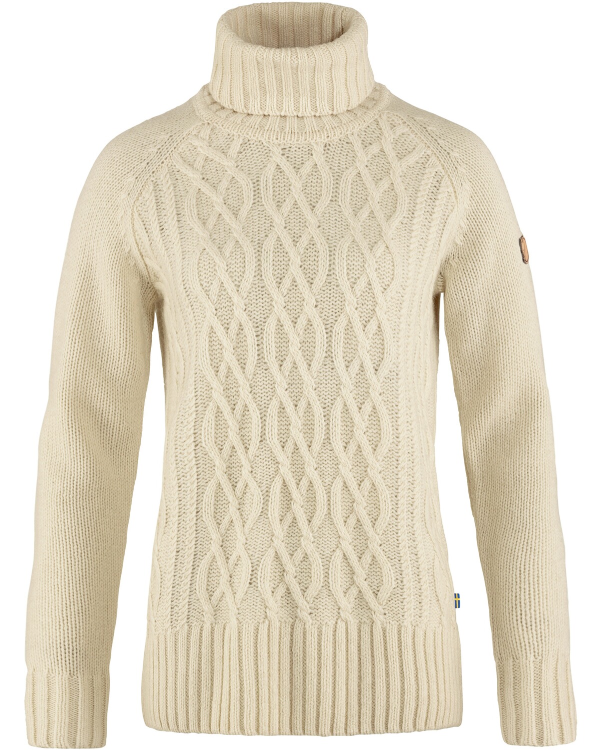 Fjällräven Damen Rollkragen-Pullover Cable Knit Chalk White (Größe: M)