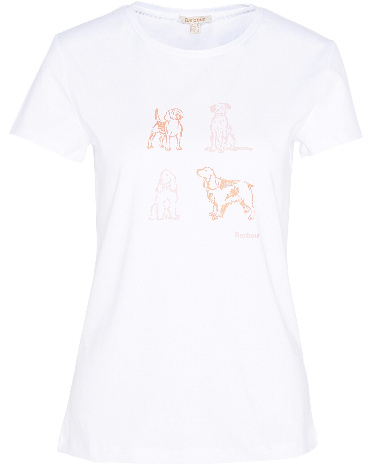 Barbour T-Shirt Bowland Weiß (Größe: 10)