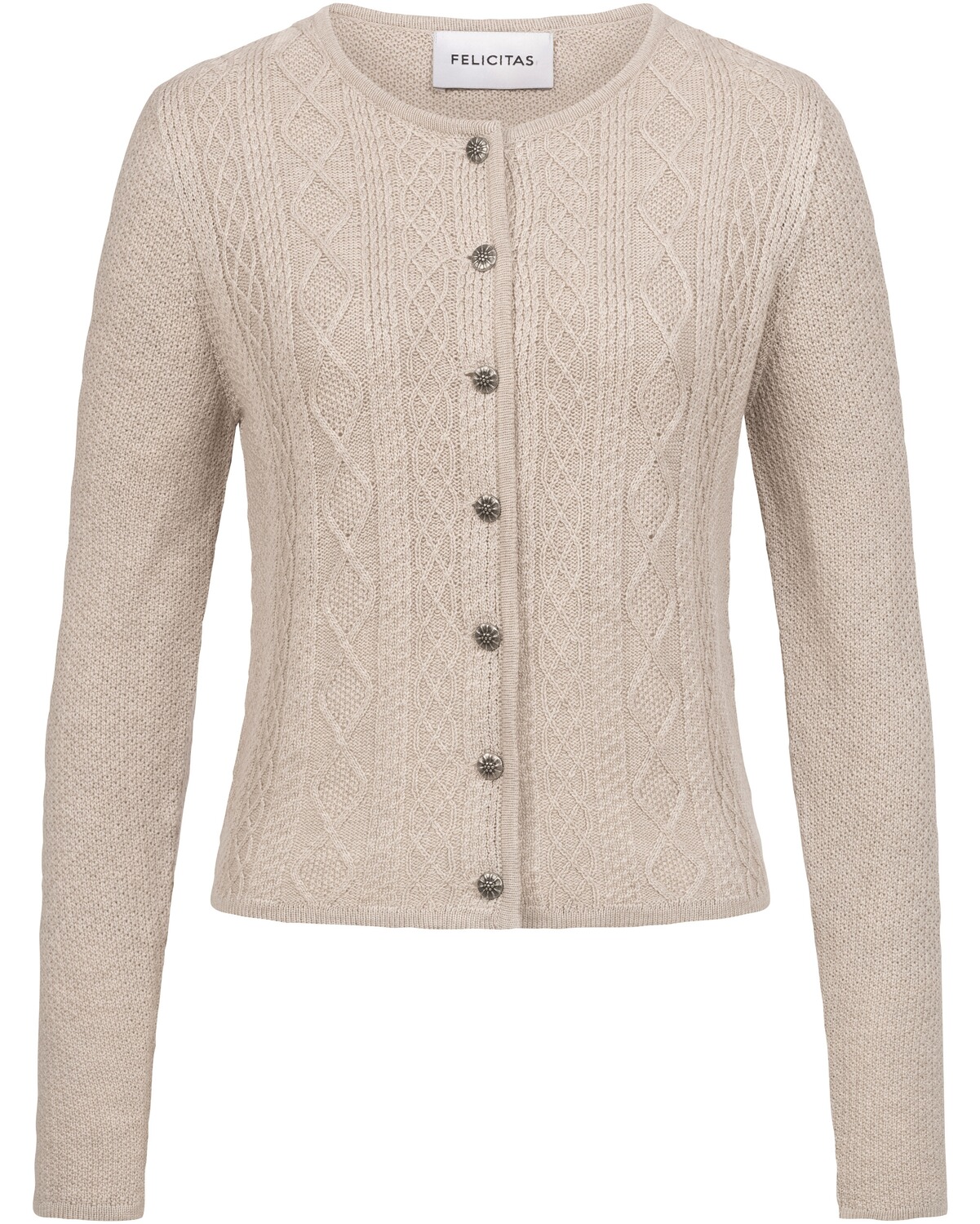 FELICITAS Zopfstrickjacke Clarissa Sand (Größe: XL)